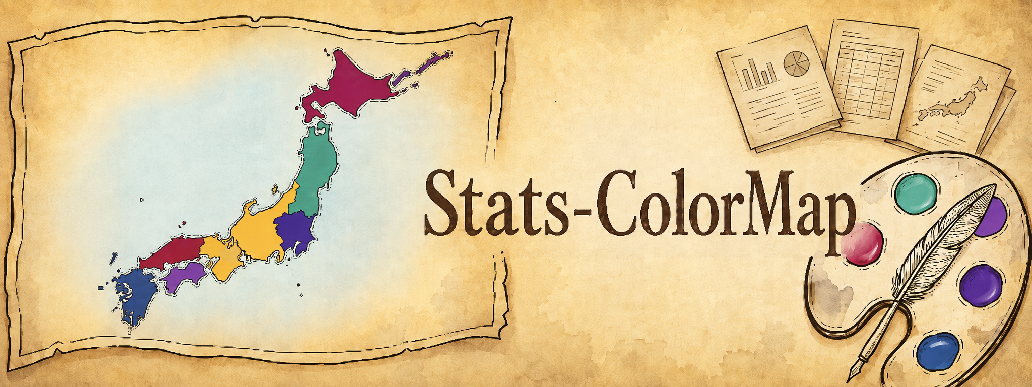 Stats-ColorMap - 日本の統計を地図で直感的に可視化
